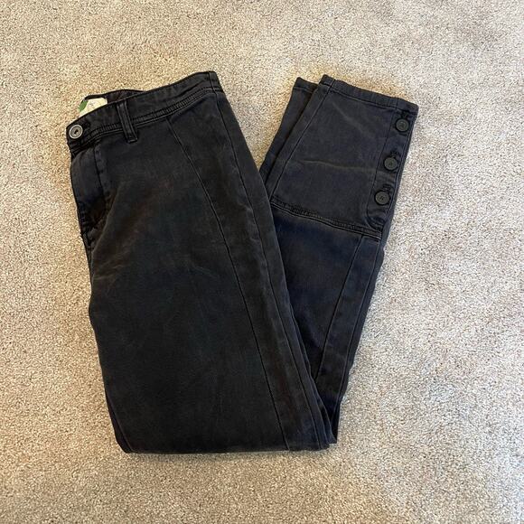 Anthropologie Women's Grey Black Corduroy Pant‎ Lyocel Cotton Size 28 - Picture 1 of 11